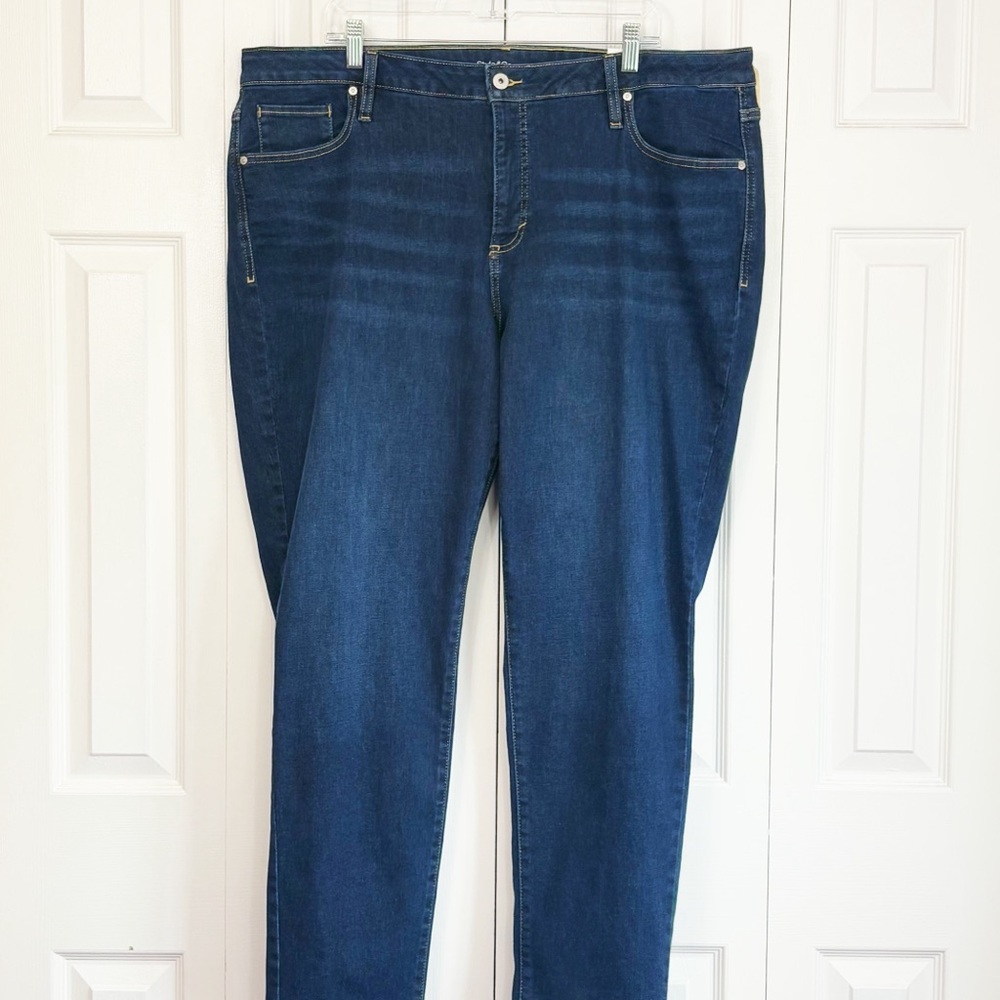 NWT Style & Co. Zach Blue Denim Stretch Mid-Rise Slim Leg Jeans 20W